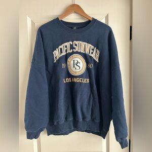 Pacific Sunwear Dark Blue Crewneck Sweatshirt M